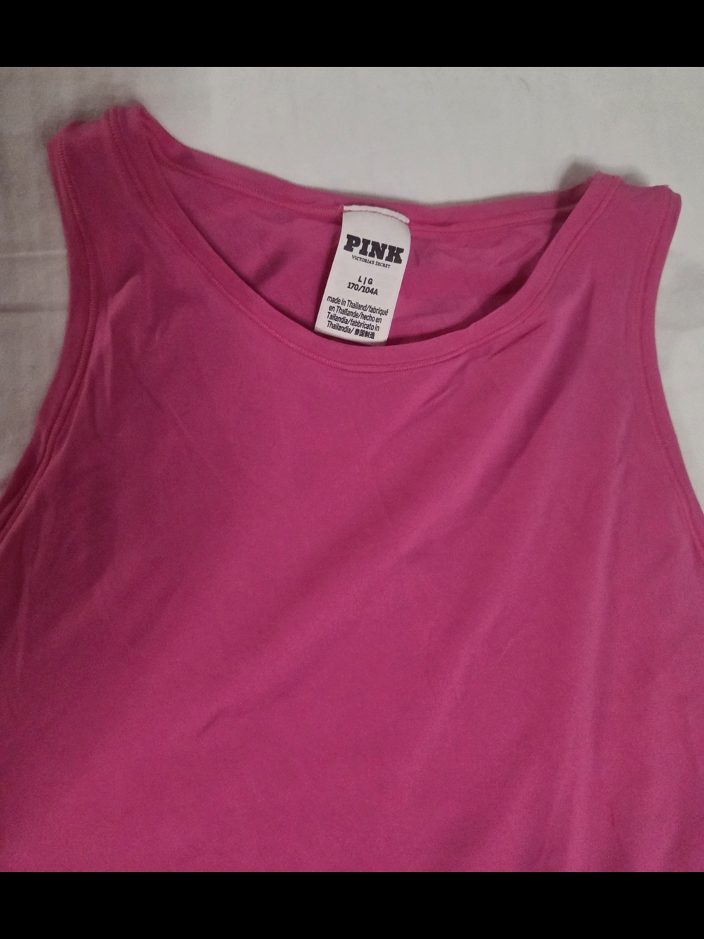 PINK Victoria's Secret Bright Pink Sleeveless Tank Top